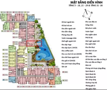 Chính Chủ cho Thuê căn Opal Skyline 64m2, 2PN, 2WC ở tầng 5 có view Hồ Bơi vô cực tầng 4-anh-11