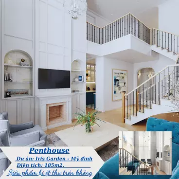 Cần bán gấp căn Penthouse/Duplex Iris garden Mỹ Đình 185m2 bàn giao thô LH 0987106521-anh-1