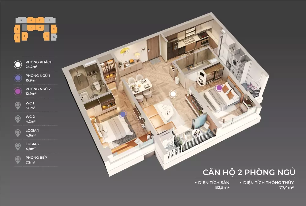 Căn hộ 2PN The Sang 83m2, view trực diện biển Mỹ Khê, giá chỉ từ 3,6 tỷ-anh-1