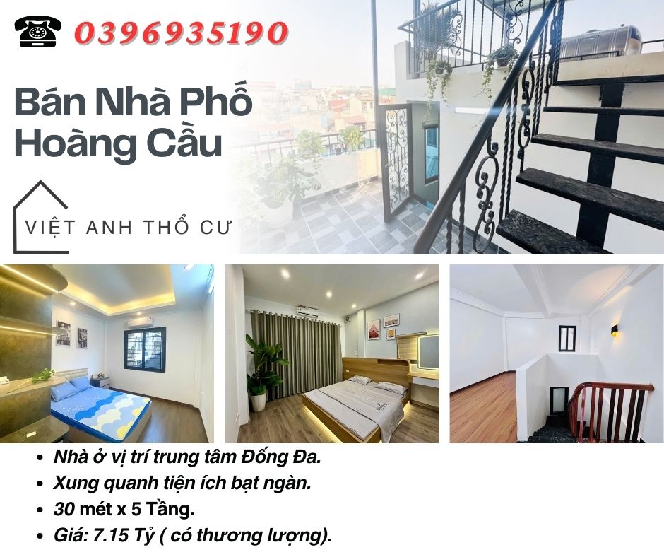 Bán nhà Phố Hoàng Cầu_Dân Xây Ở_ Gần Hồ Sinh Thái_30mx5T_ Giá: 7.15 tỷ_Lh: 0396935190.-anh-1
