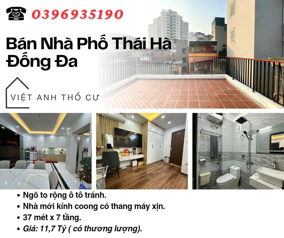 Bán nhà Phố Thái Hà, 7 Tầng Thang Máy, Có Sân Để Xe, 37mx7T, Giá: 11.7 Tỷ, Lh: 0396935190.-anh-1