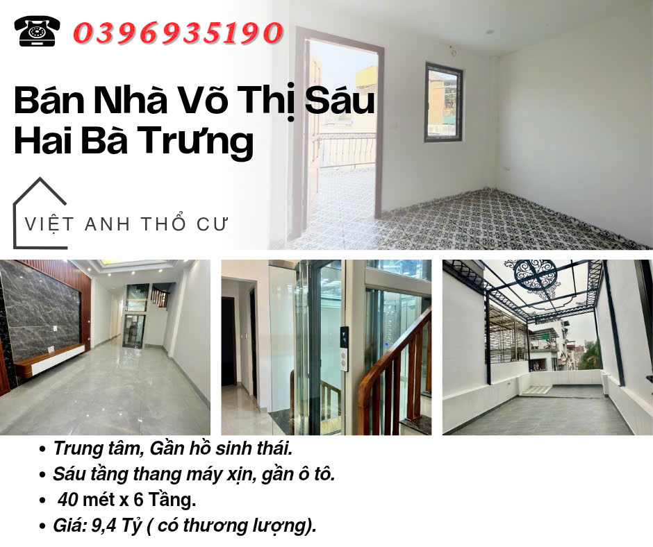 Bán nhà phố Võ Thị Sáu, Nội Thất Hiện Đại, Vài Bước Ô Tô, 40mx6T, Giá: 9.4 Tỷ, Lh: 0396935190.-anh-1