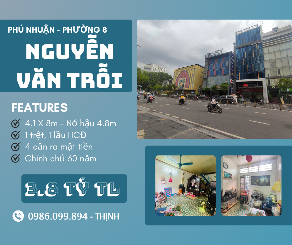 Bán nhà Phú Nhuận, 4.1x8 nở hậu, Nguyễn Văn Trỗi, 2 tầng HCĐ, không lộ giới-anh-1