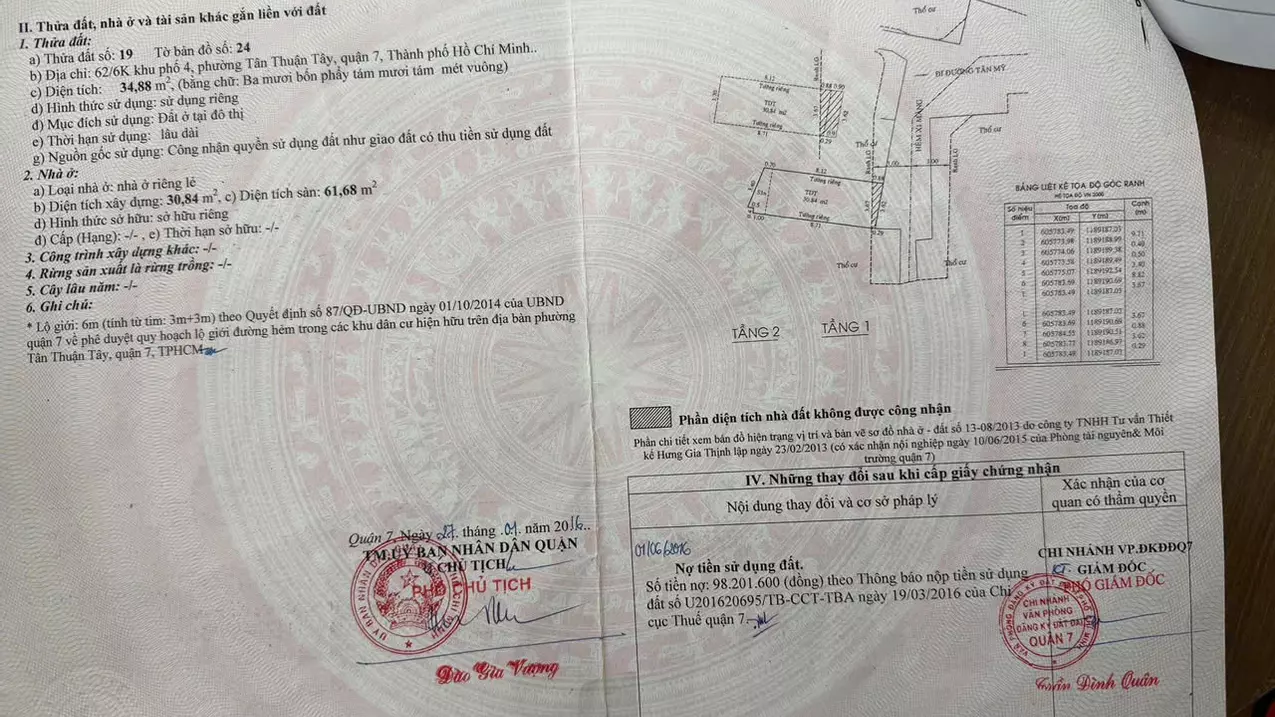 Bán nhà số 62/6K khu phố 4, Đường Tân Mỹ, P. Tân Thuận Tây, Quận 7, Hồ Chí Minh.-anh-1