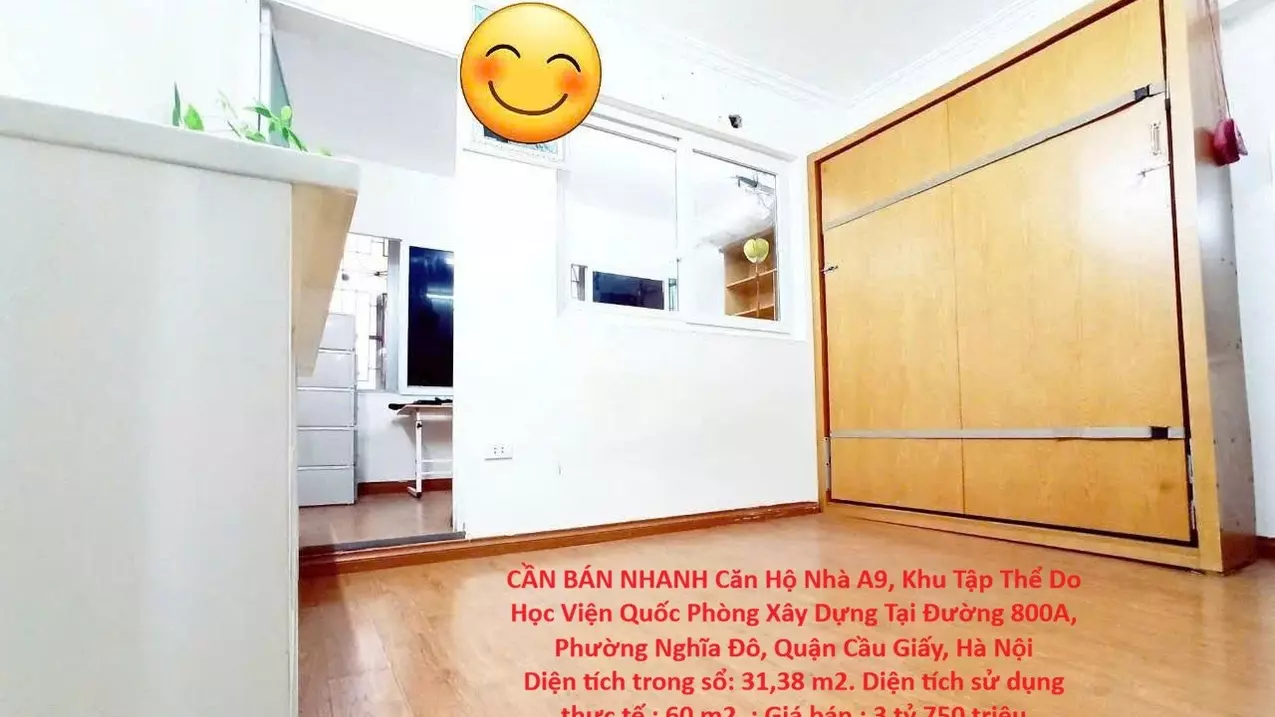 CẦN BÁN NHANH Căn Hộ Nhà A9, Khu Tập Thể Do Học Viện Quốc Phòng Xây Dựng Tại Q. Cầu Giấy, HN-anh-1