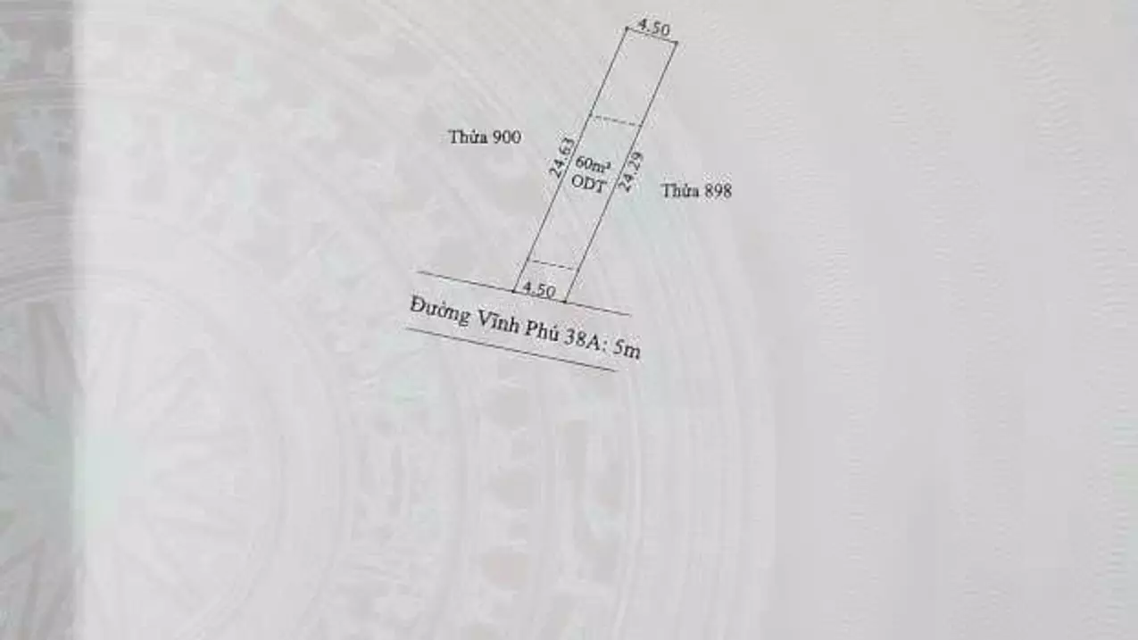 Chính Chủ Bán Mặt tiền Vĩnh Phú 38A, thông qua quận 12 ,
Diện tích : 4,5 x 24 tổng 108,5m2 Thổ Cư-anh-3