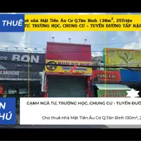 Cho thuê nhà Mặt Tiền Âu Cơ Q.Tân Bình 130m², 25Triệu, CẠNH TRƯỜNG HỌC, CHUNG CƯ-anh-5