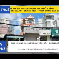 Cho thuê nhà Mặt Tiền Âu Cơ Q.Tân Phú 98m², 3 TẦNG, CẠNH CHUNG CƯ- NGÃ TƯ-anh-5