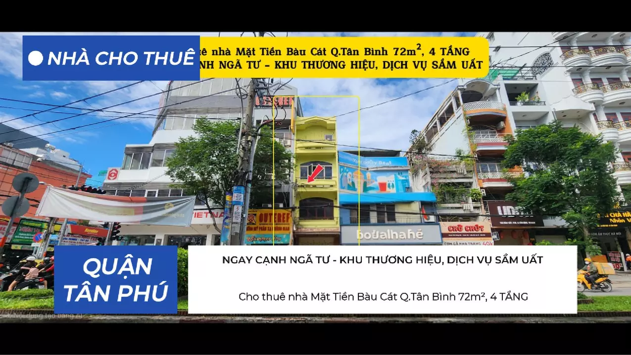 Cho thuê nhà Mặt Tiền Bàu Cát Q.Tân Bình 72m², 4 TẦNG,NGAY CẠNH NGÃ TƯ - KHU THƯƠNG HIỆU-anh-1