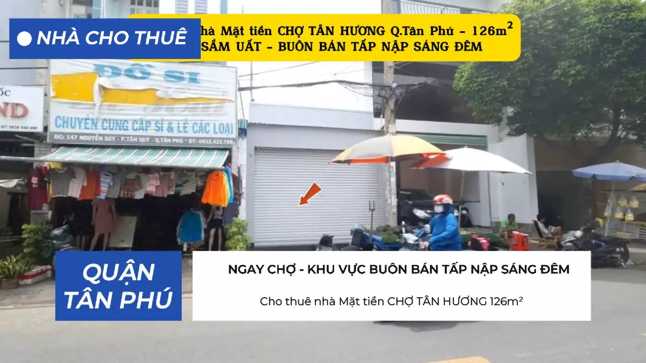 Cho thuê Nhà Mặt Tiền CHỢ TÂN HƯƠNG Q.Tân Phú 126m², 20Triệu-anh-1