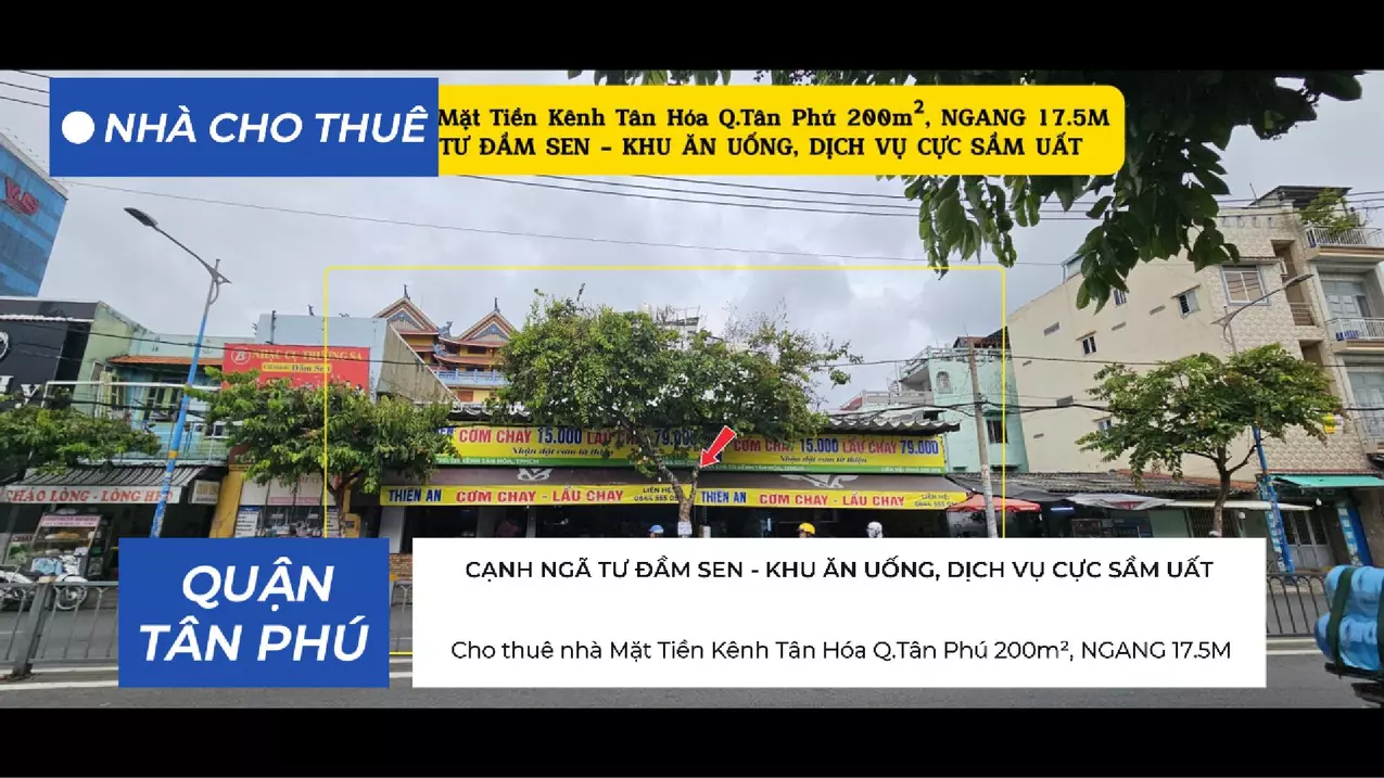 Cho thuê nhà Mặt Tiền Kênh Tân Hóa Q.Tân Phú 200m², NGANG 17.5M - CẠNH NGÃ TƯ ĐẦM SEN-anh-1