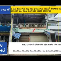 Cho Thuê Nhà Mặt Tiền KHU CHỢ VẢI SẦM UẤT Q.Tân Phú 132m², NGANG 6M --anh-5