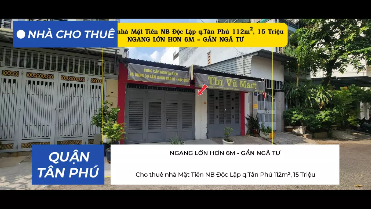 Cho thuê nhà Mặt Tiền NB Độc Lập q.Tân Phú, 112m², 15Triệu - NGANG 6.2M-anh-1