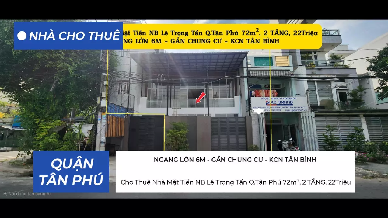 ????????Cho Thuê Nhà Mặt Tiền NB Lê Trọng Tấn Q.Tân Phú 72m², 2 TẦNG, 22Triệu-anh-1