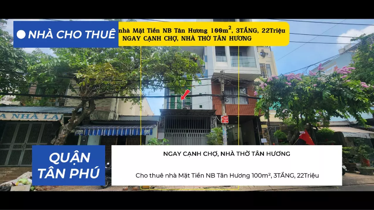 Cho thuê nhà Mặt Tiền NB Tân Hương 100m², 3TẦNG, 22Triệu, NGAY CẠNH CHỢ, NHÀ THỜ-anh-1
