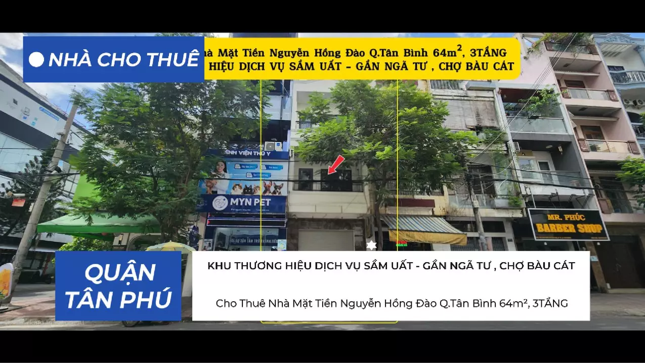 Cho Thuê Nhà Mặt Tiền Nguyễn Hồng Đào Q.Tân Bình 64m², 3TẦNG, GẦN NGÃ TƯ , CHỢ BÀU CÁT-anh-1