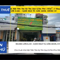 Cho thuê nhà Mặt Tiền Tân Kỳ Tân Quý Q.Tân Phú 192m², 2Tầng- CẠNH NGÃ TƯ-GẦN AEON-anh-5