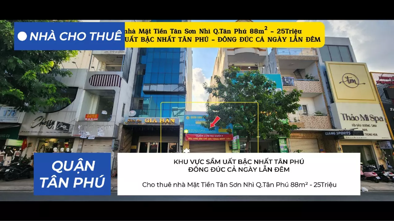 Cho Thuê Nhà Mặt Tiền Tân Sơn Nhì Q.Tân Phú 88m², 25Triệu, KHU VỰC SẦM UẤT BẬC NHẤT TÂN PHÚ-anh-1