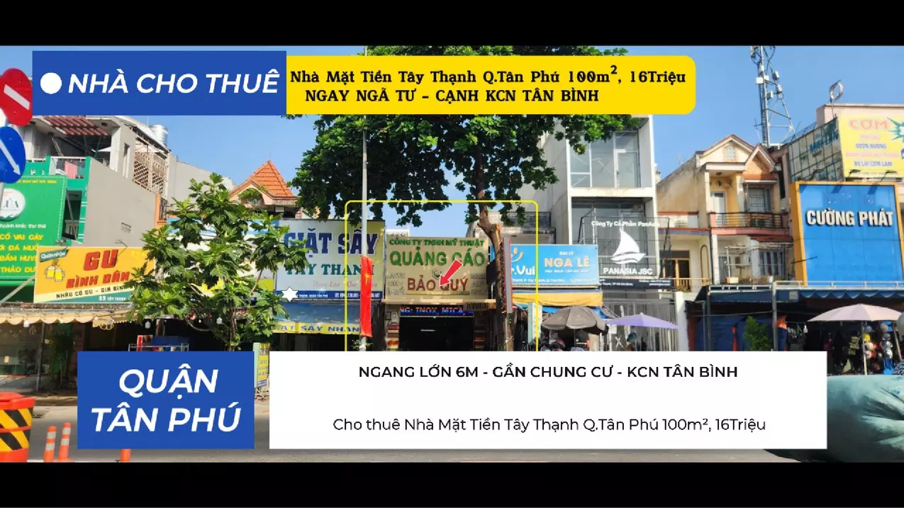 Cho thuê Nhà Mặt Tiền Tây Thạnh Q.Tân Phú 100m², 16Triệu - NGAY NGÃ TƯ-anh-1