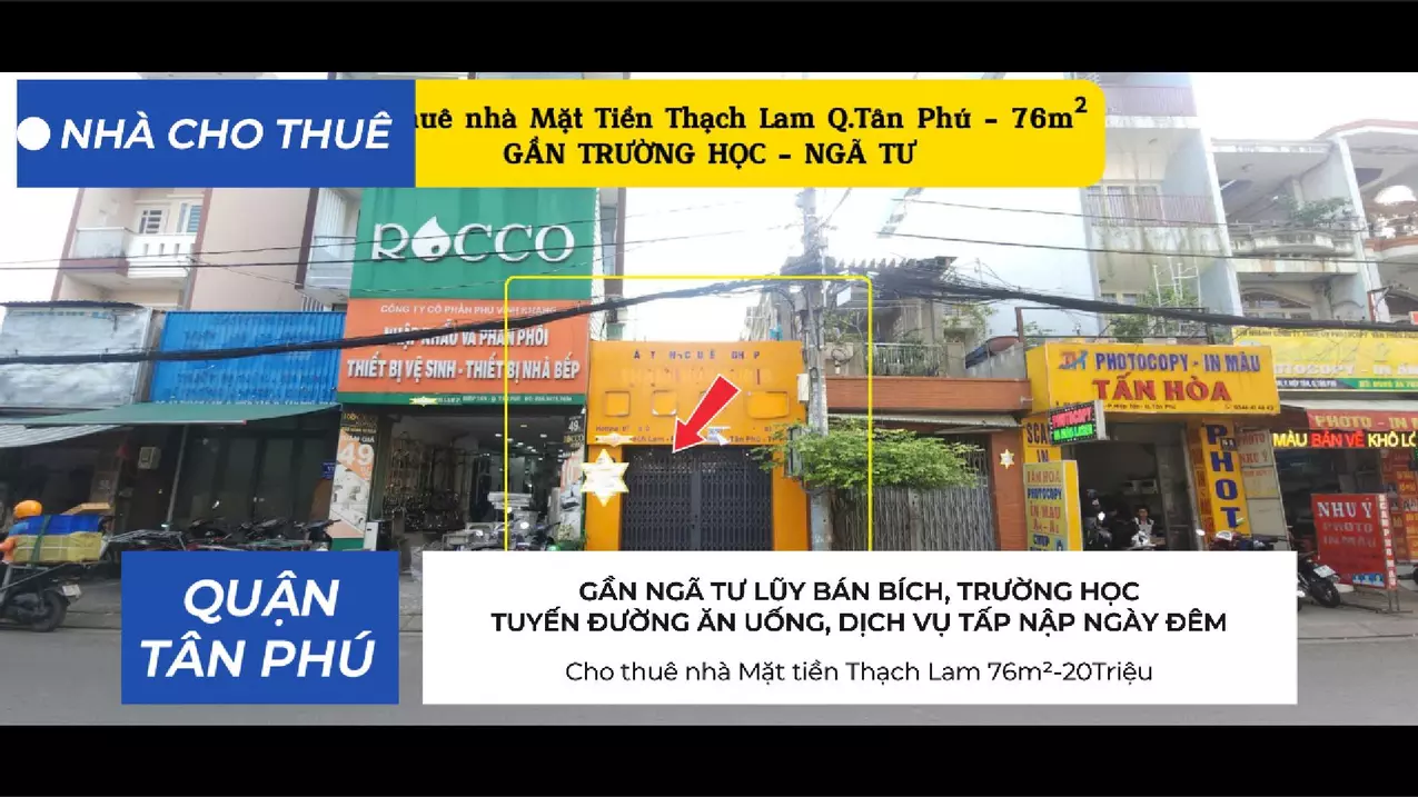 Cho Thuê Nhà Mặt Tiền Thạch Lam Q.Tân Phú 80m², 20Triệu - KHU DỊCH VỤ SẦM UẤT-anh-1