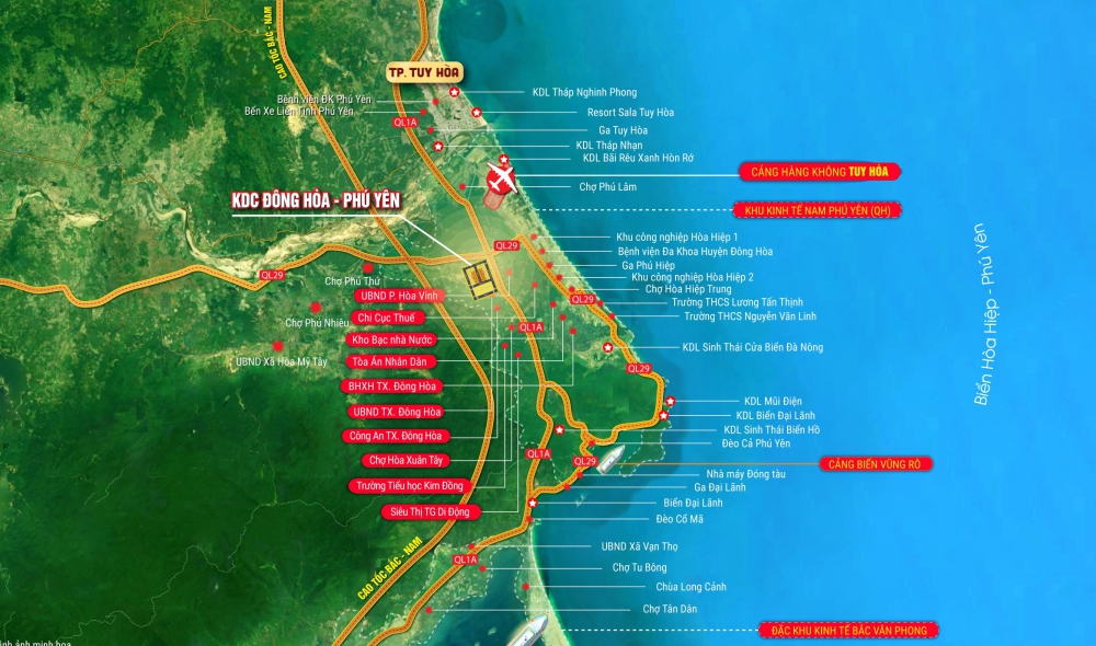 Đất biển Phú Yên kdc Hòa Vinh sổ sẵn, chỉ từ 630tr/140m2 giá GĐ 1-anh-1