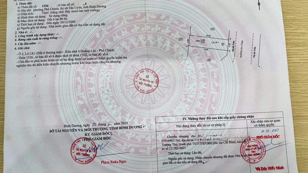 Đất Phú Chánh Thành Phố TÂN UYÊN Kẹt tiền bán đất trả nợ, tổng diện tích 72 mét vuông-anh-1